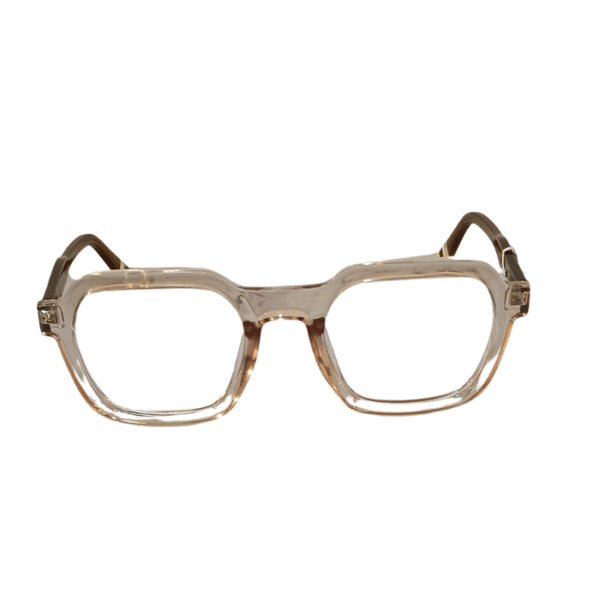 Discovery Transparent Beige Oversized Square Eyeglass