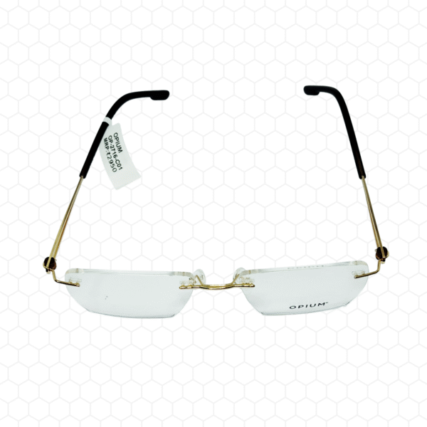 Opium Rimless Eyeglasses | Lightweight Gold Frame with Clear Lenses | Premium Minimalist