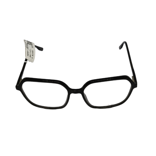 Henry Carter Oversized Geometric Eyeglasses in Glossy Black